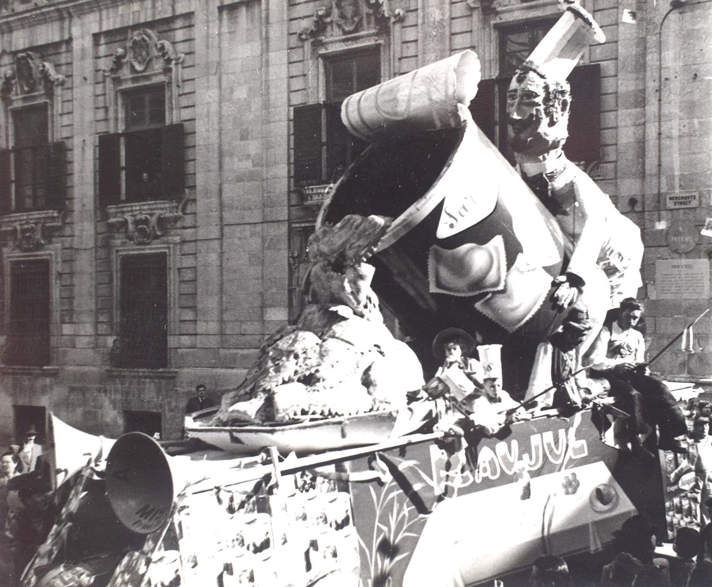 A 1960s carnival promotion for canned 'ravjul'