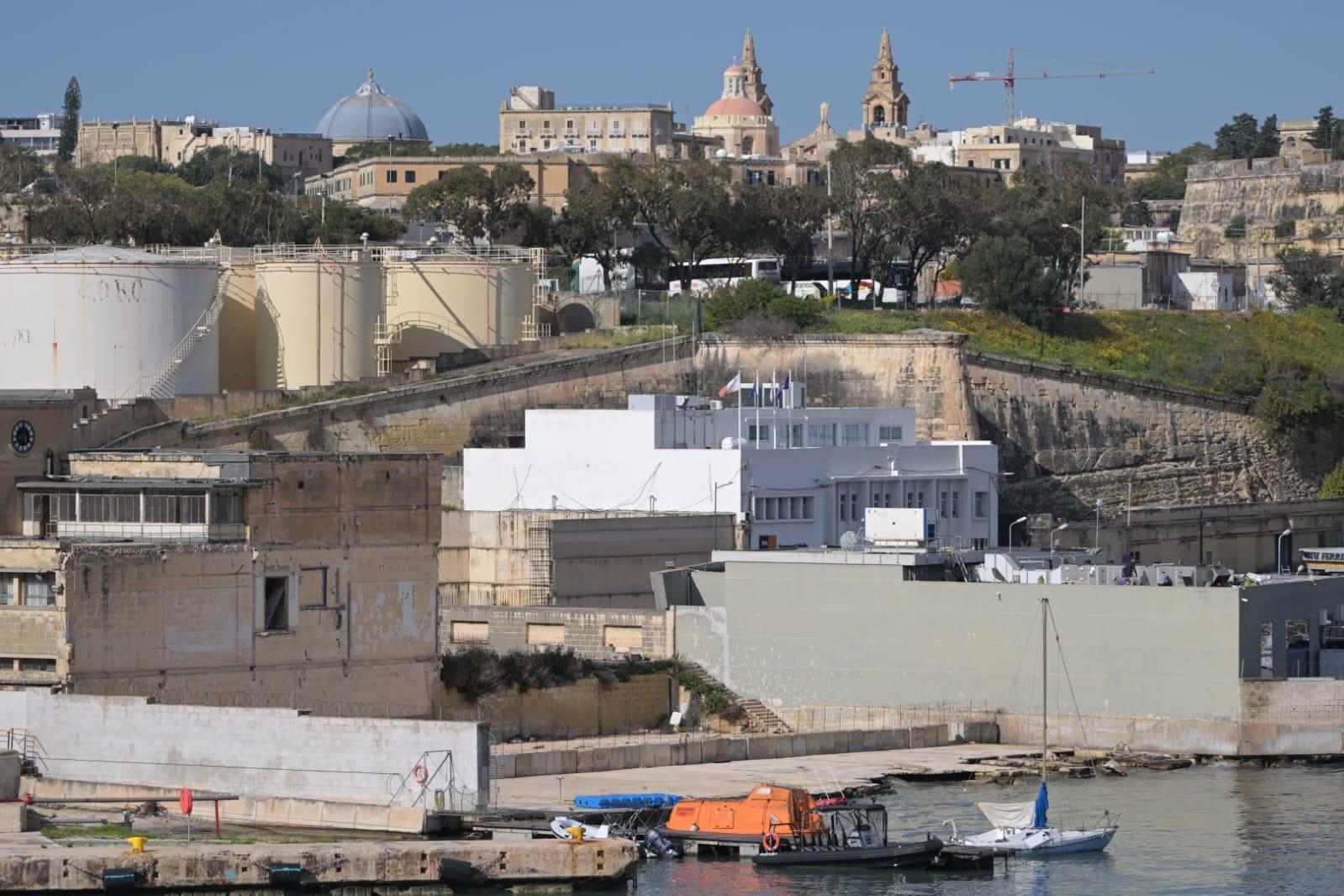 The tanker was spotted in Marsa on Monday. Photo: Matthew Mirabelli