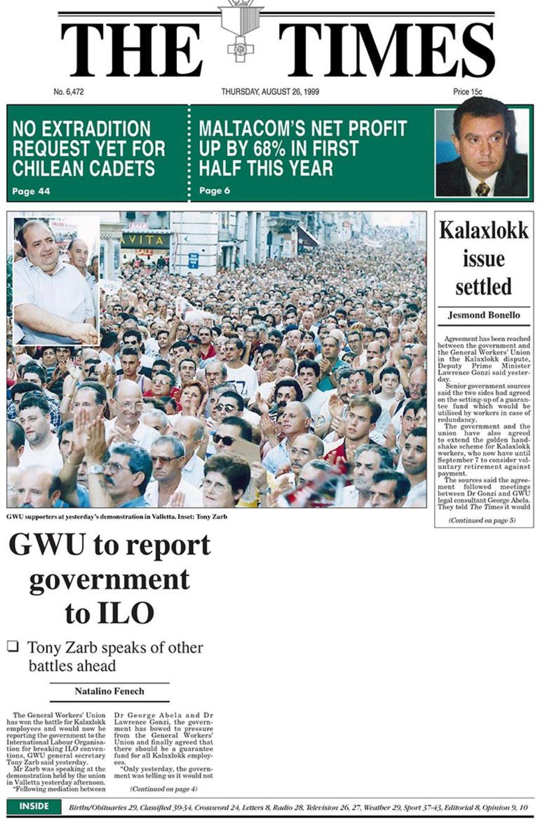 The dispute was deemed 'settled' when the government and the GWU reached the agreement.