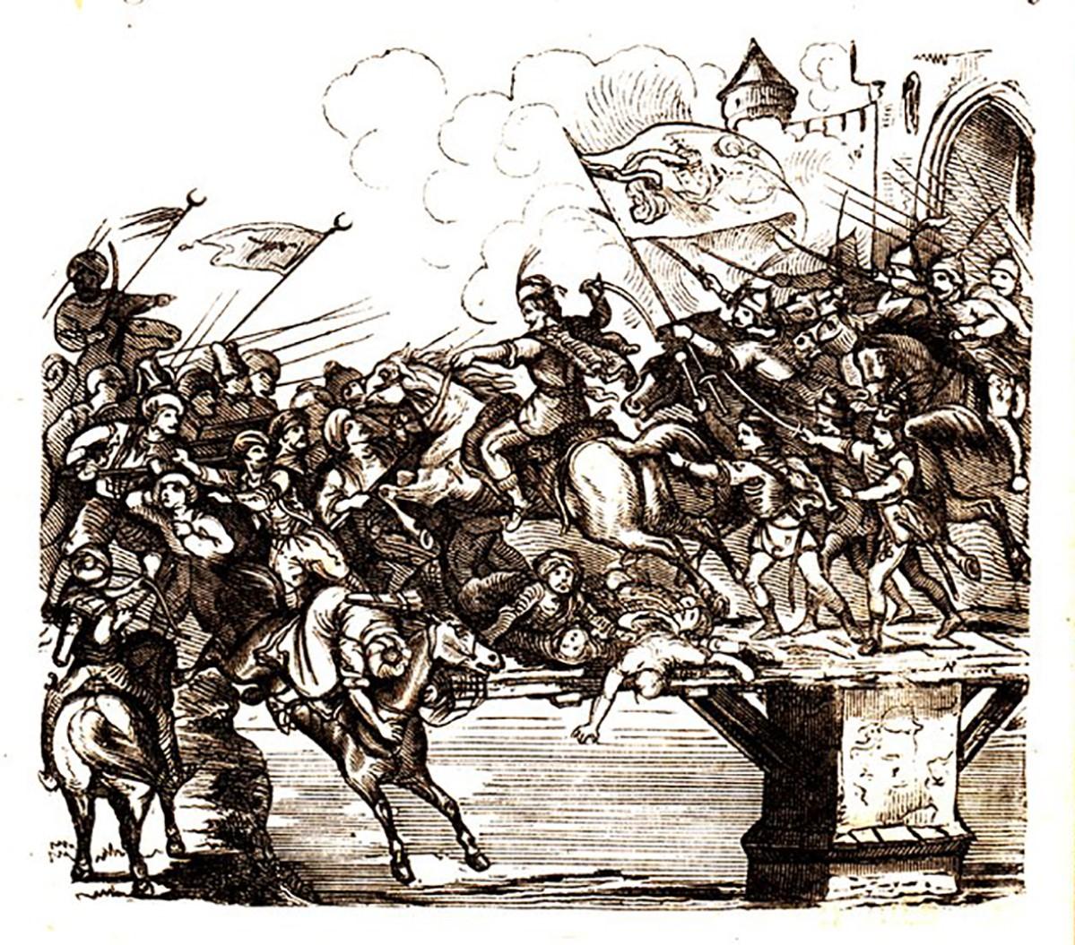 A depiction of the final sortie of Commander Mikl&oacute;s Zr&iacute;nyi. Photo: Wikimedia Commons