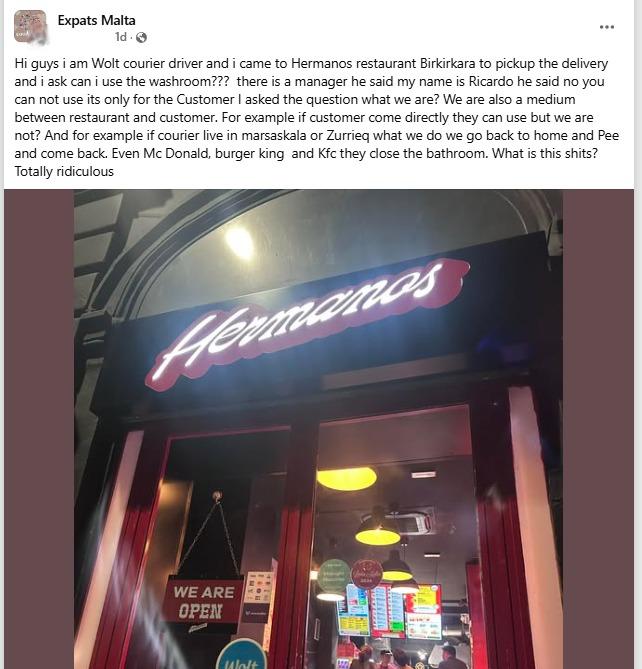 The original post that sparked the social media storm.