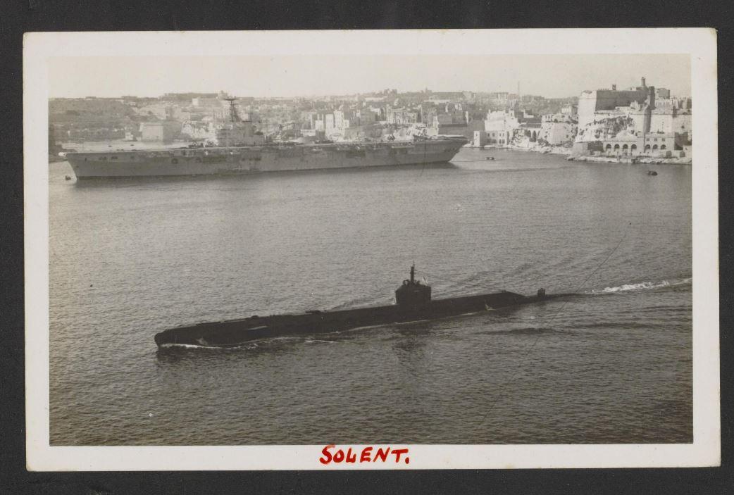 British S-class submarine HMS <em>Solent </em>in the Grand Harbour. Photo: Heritage Malta