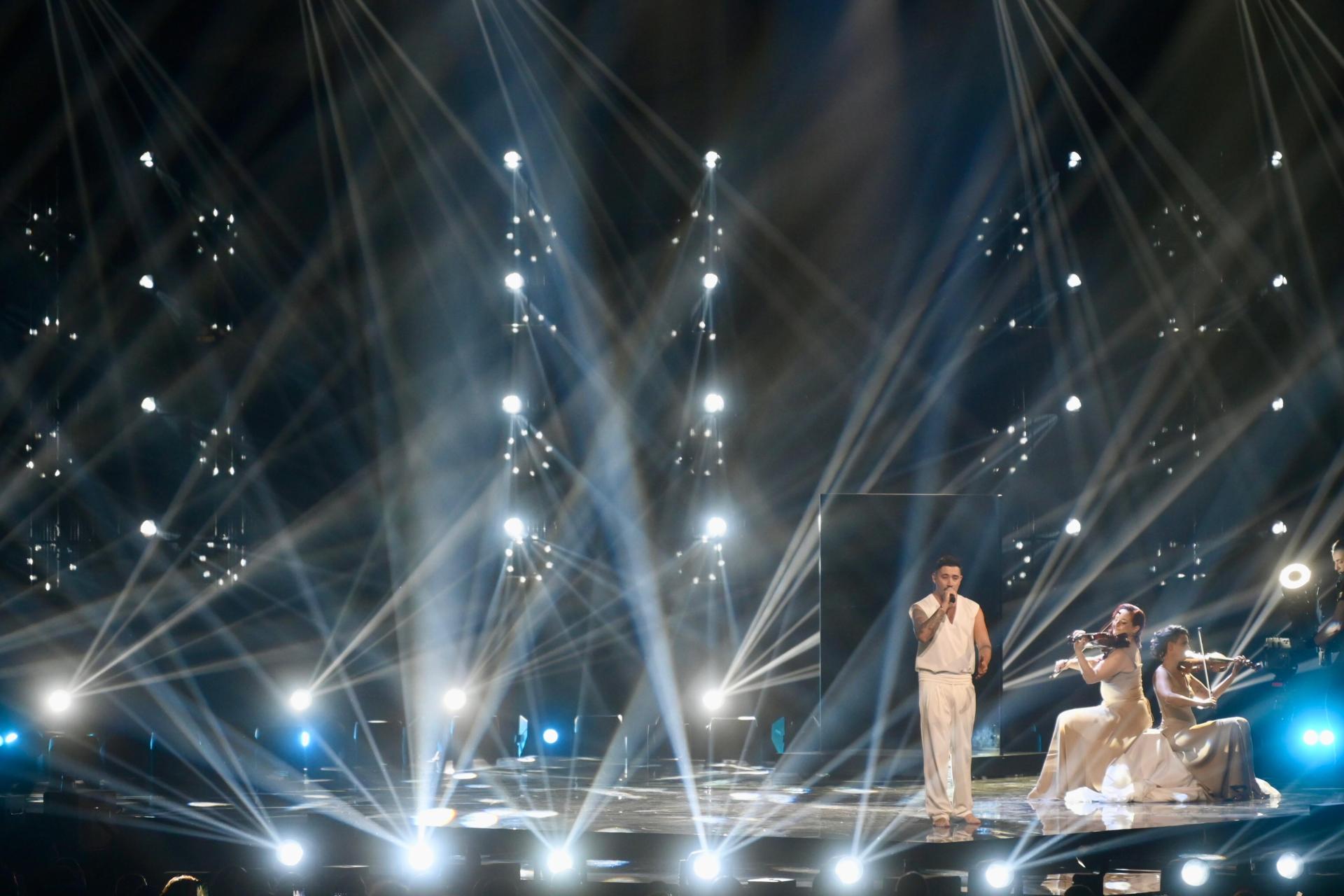 Franklin Calleja singing 'Guide You Home'. Photo: Jonathan Borg