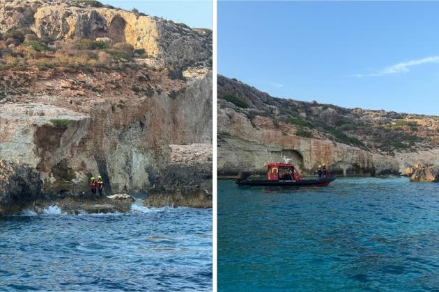 Comino rock collapse: one injured, search on for possible other victims