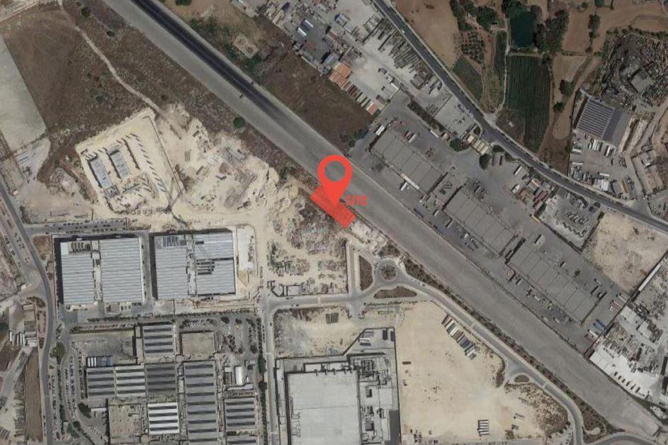 A map of the Hal Far industrial site, showing the location of the building.