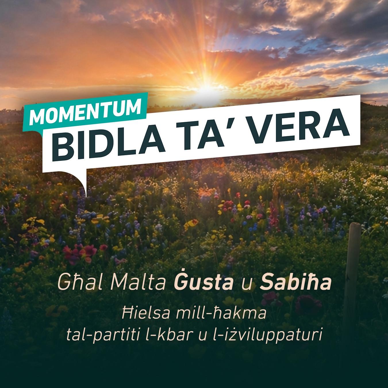 The full image of the party's slogan released Tuesday morning. Image: Momentum.