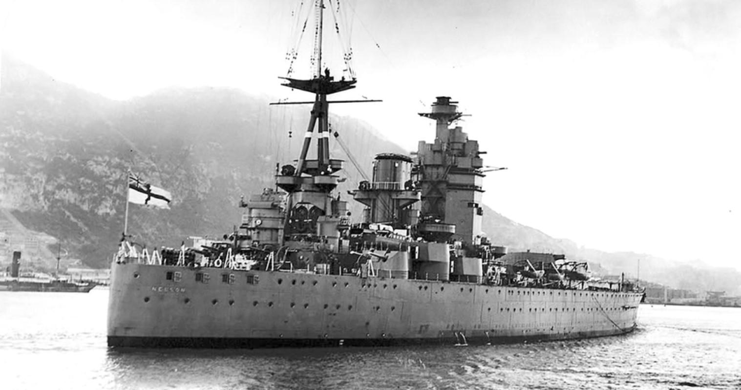 The British battleship HMS Nelson was part of the convoy&rsquo;s escort.