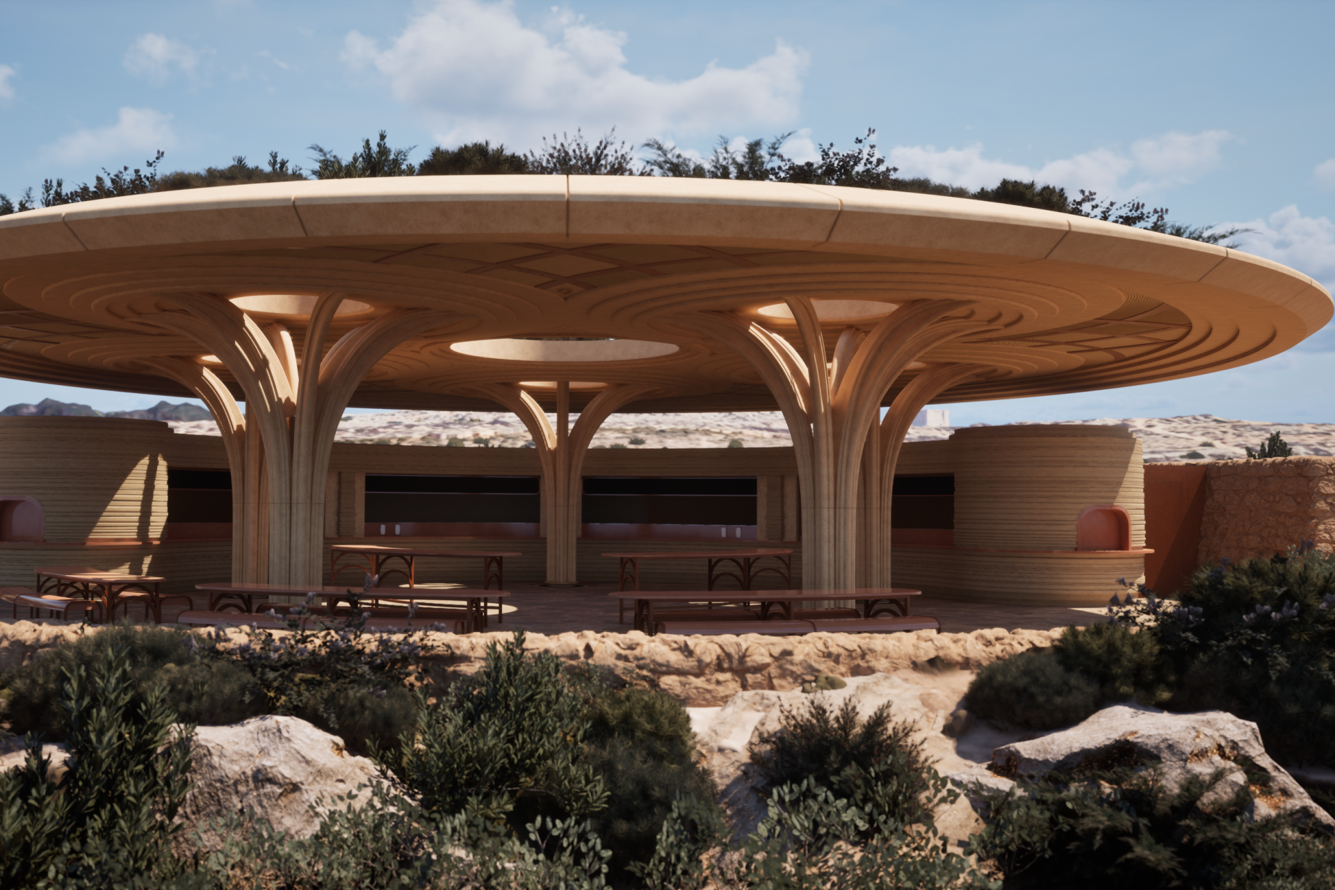 The new food servery at the rehabilitated Blue Lagoon.