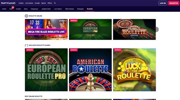 PartyCasino has something for players of all skill levels.