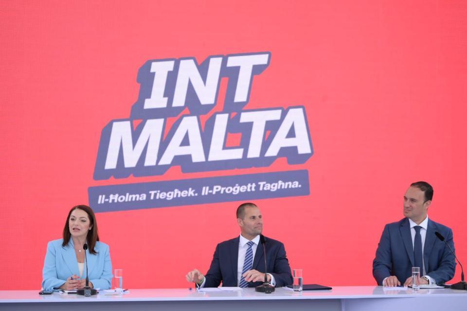 Robert Abela fielded questions during a Labour press conference about his meeting with the smuggler. Photo: Matthew Mirabelli.
