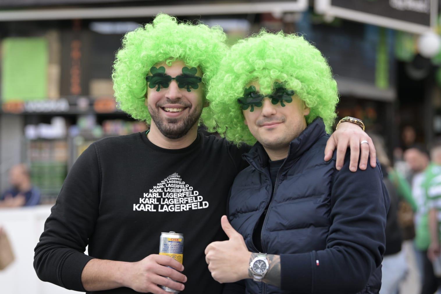 Green was the order of the day on Tuesday. Photo: Matthew Mirabelli.