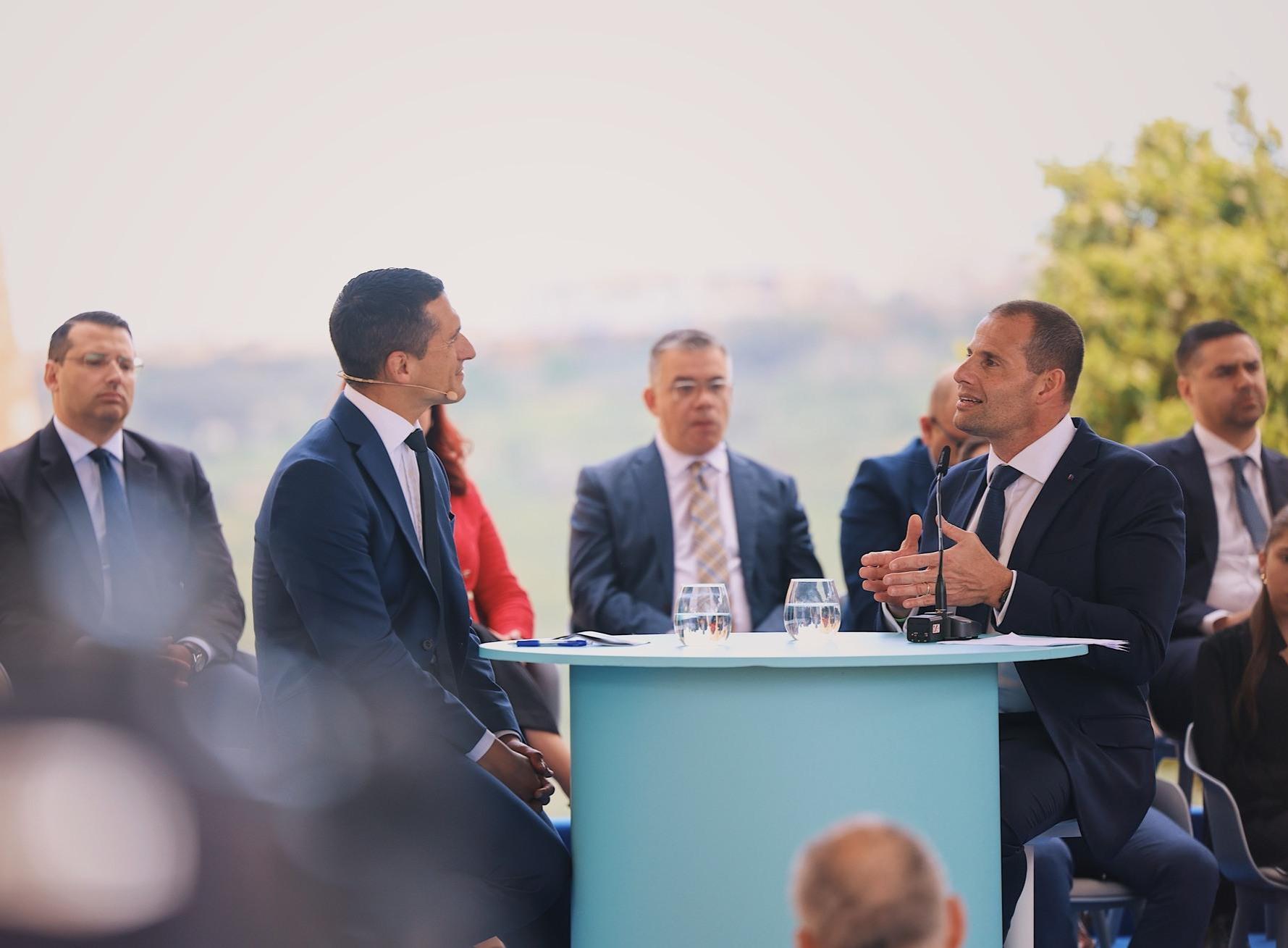 Prime Minister Robert Abela unveiling the Vision 2050 strategy in Gozo on Tuesday. Photo: Robert Abela/Facebook