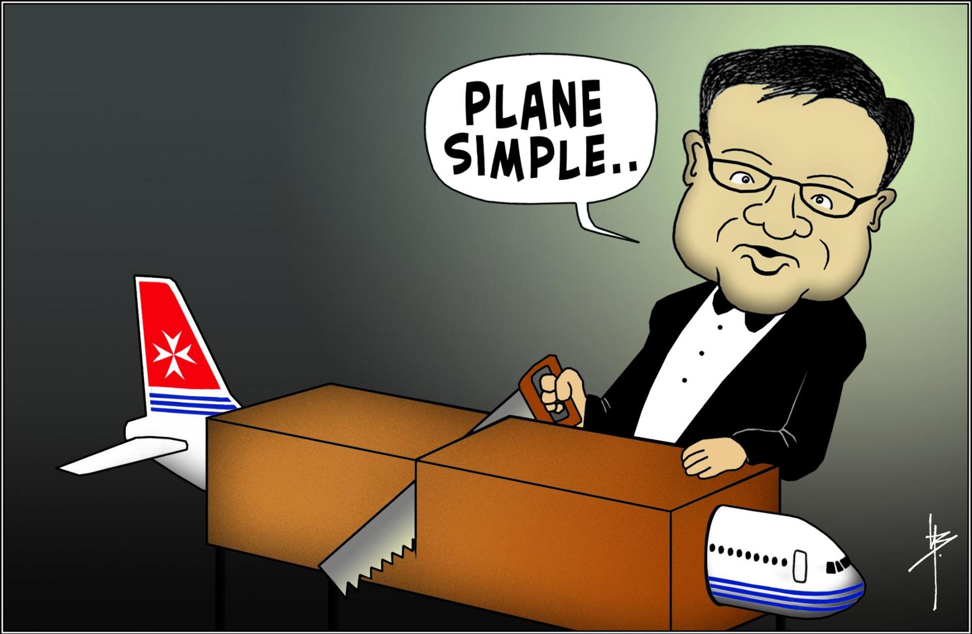 February 20, 2011 - Former minister Tonio Fenech carves up Air Malta