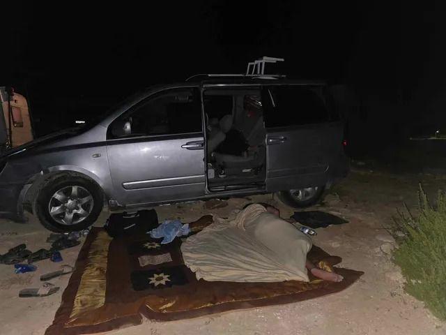 The family sleeping outside as they cannot afford the rent. Photo: Family handout