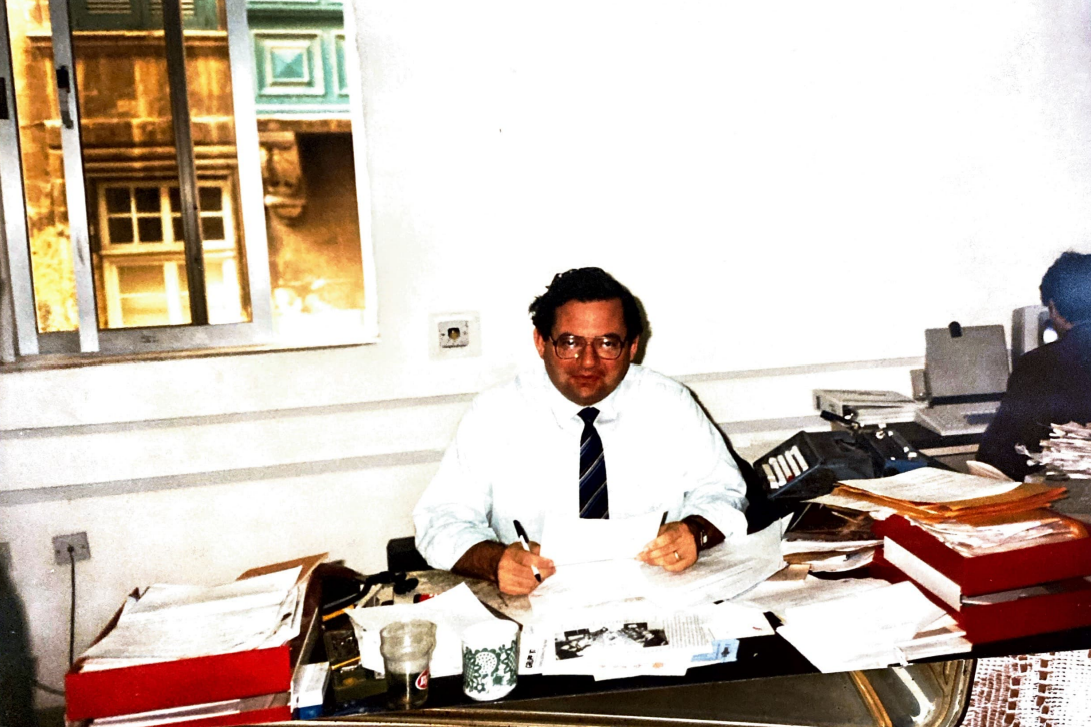 Laurence Grech at his Valletta office.