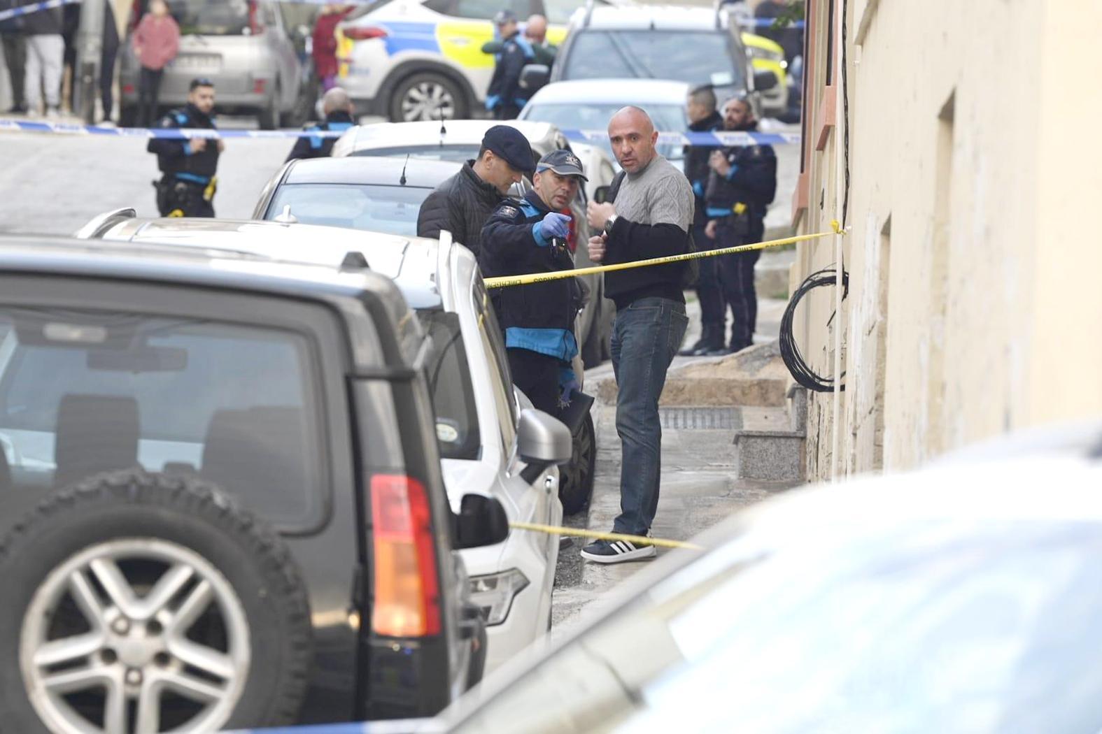 Investigators seen at Rabat following the New Year's Day 2024 murder.