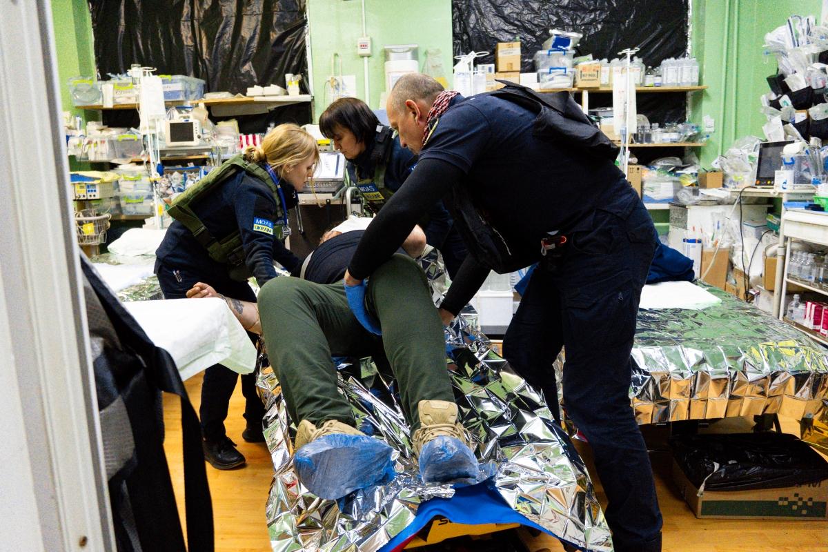 Medics are working constantly to provide soldiers with lifesaving medical care. Photo: MOAS/Giuseppe Attard.