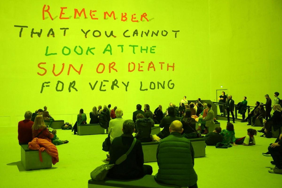 David Hockney's first immersive show opened to the public in London on Wednesday.