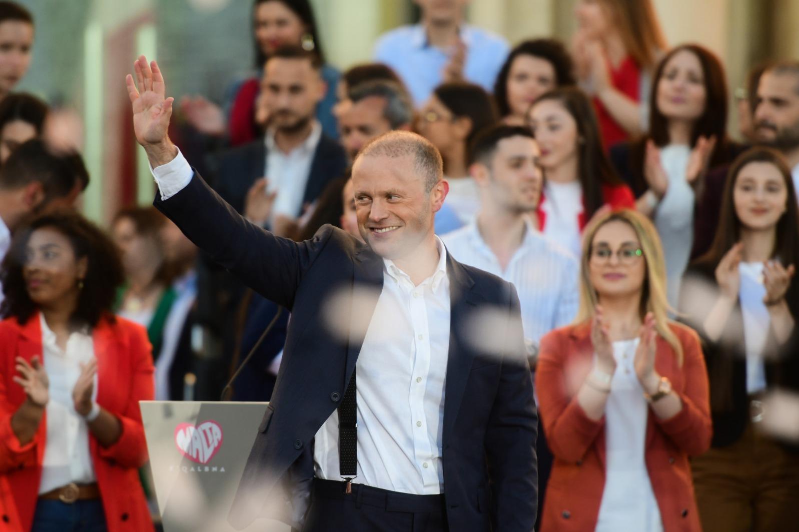 Joseph Muscat seen on May 1, 2017, when he called a snap general election. File photo.