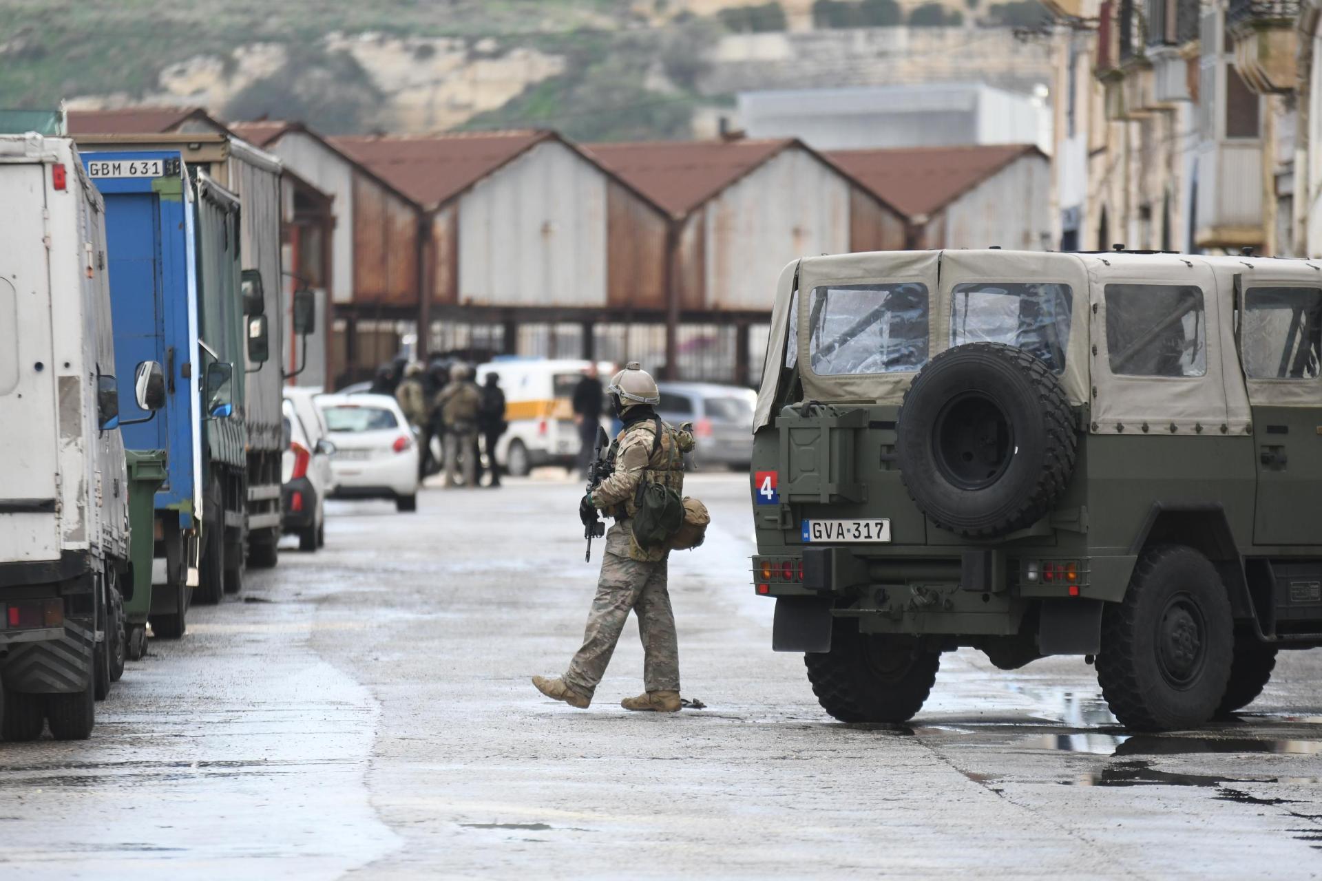 The hitmen were made aware of the raid on the Marsa potato shed in advance. Photo: Jonathan Borg