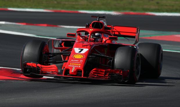 Kimi Raikkonen of Ferrari during testing.