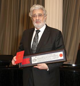 Pl&aacute;cido Domingo after receiving the Freedom of the City of London, in recognition of his career spanning six decades. Photo: PA