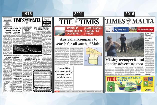 July 27: The front page of Times of Malta 10, 25 and 50 years ago