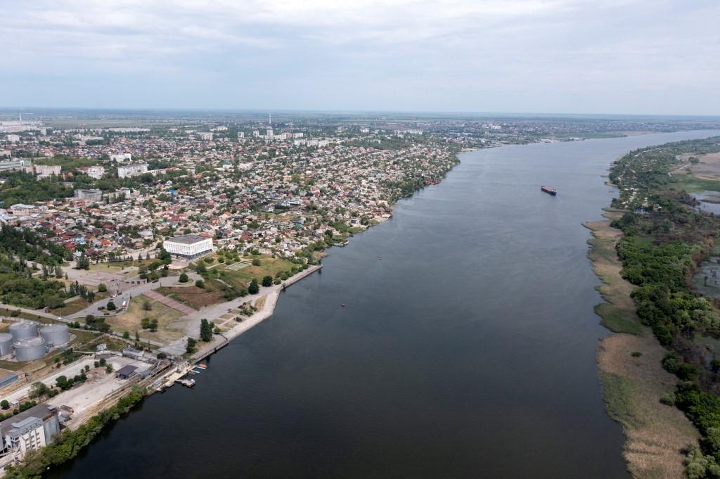 An aerial view of the city of Kherson. Photo: AFP