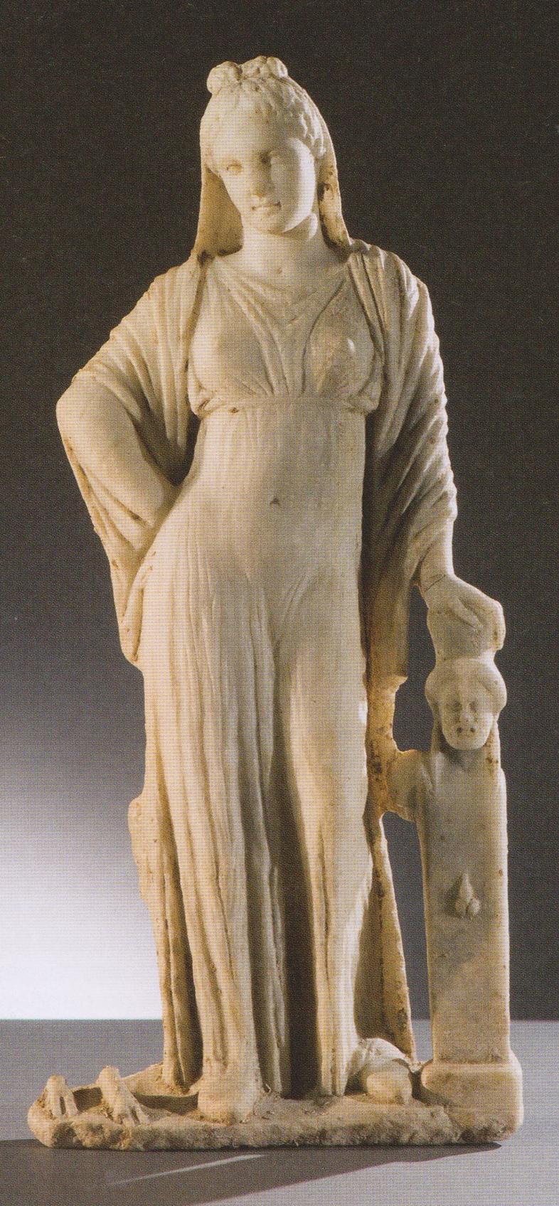 One of the main attractions in the exhibition showing Aphrodite with the infant Pan from the Hellenistic or Roman period. Photo: Courtesy of IMA