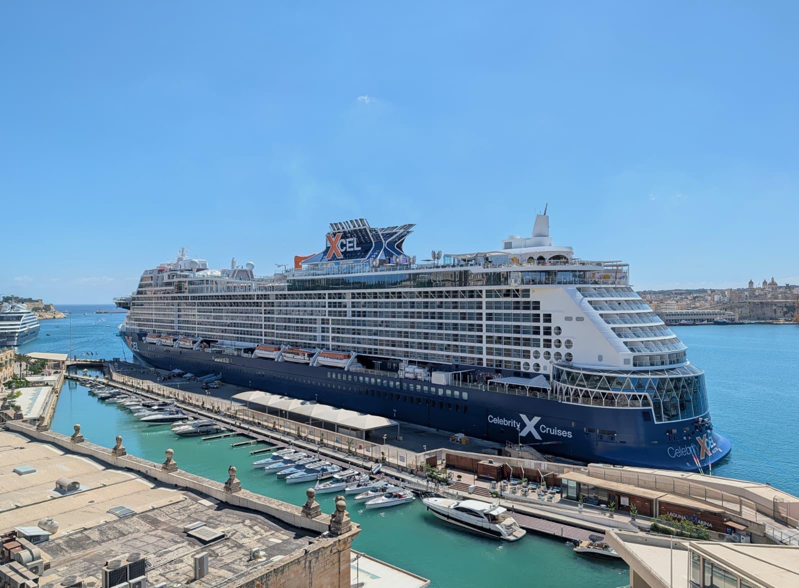 The 3,200-passenger cruise ship weighs 140,000 tonnes. Photo: Chris Sant Fournier