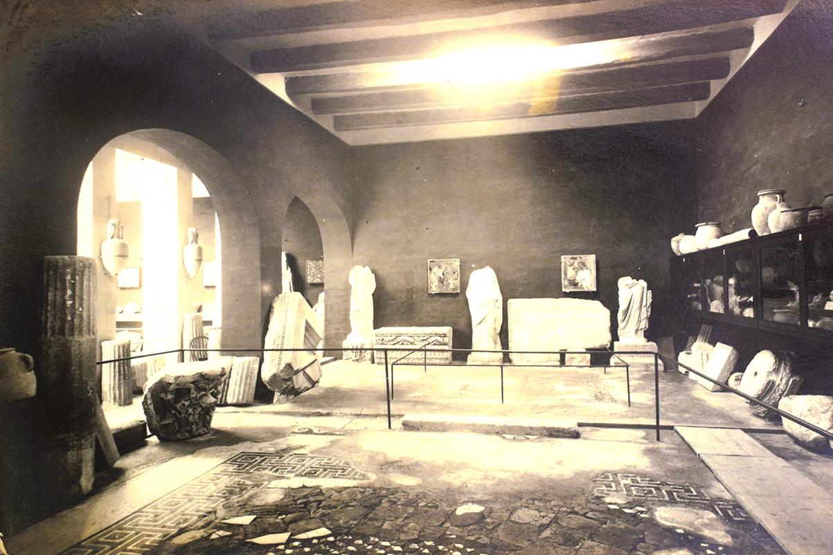 Early view of the museum at the Roman Villa, Rabat.