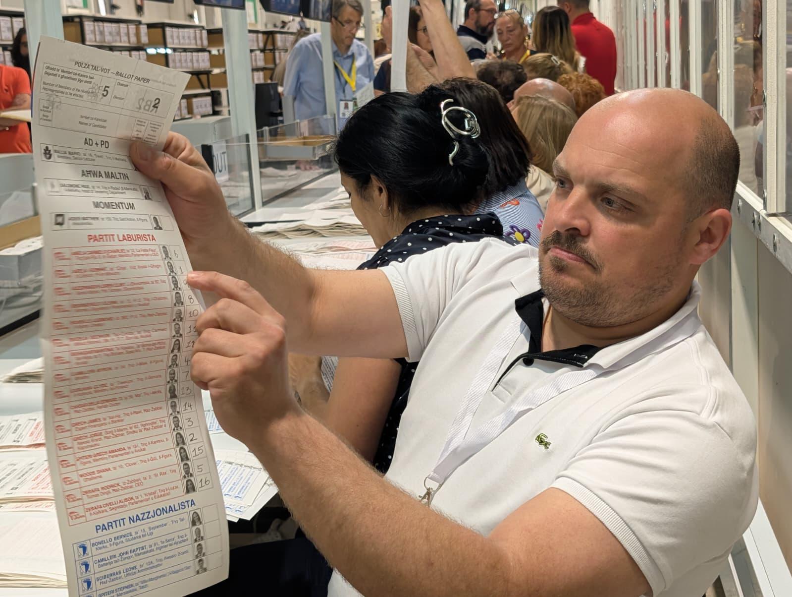 Dozens of counting agents are involved in the process.