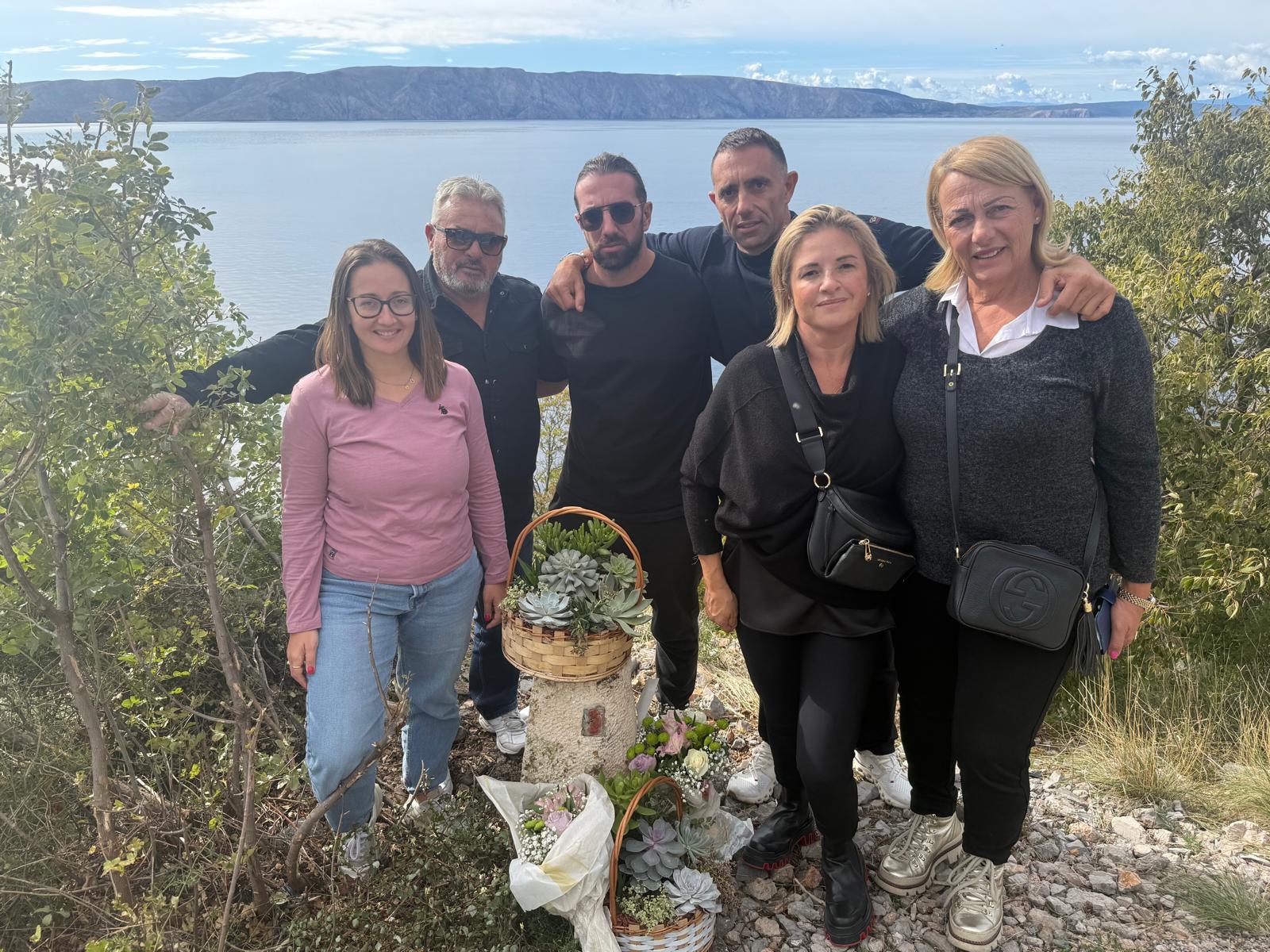 Family members paid their tributes on the site of the tragedy on Monday.