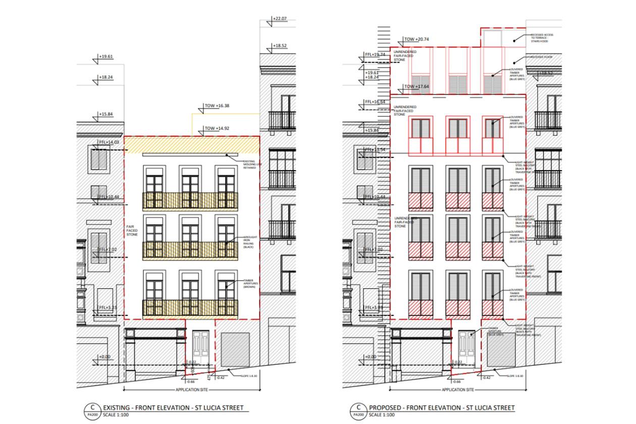 The development will see two new floors added to the property. Image: PA