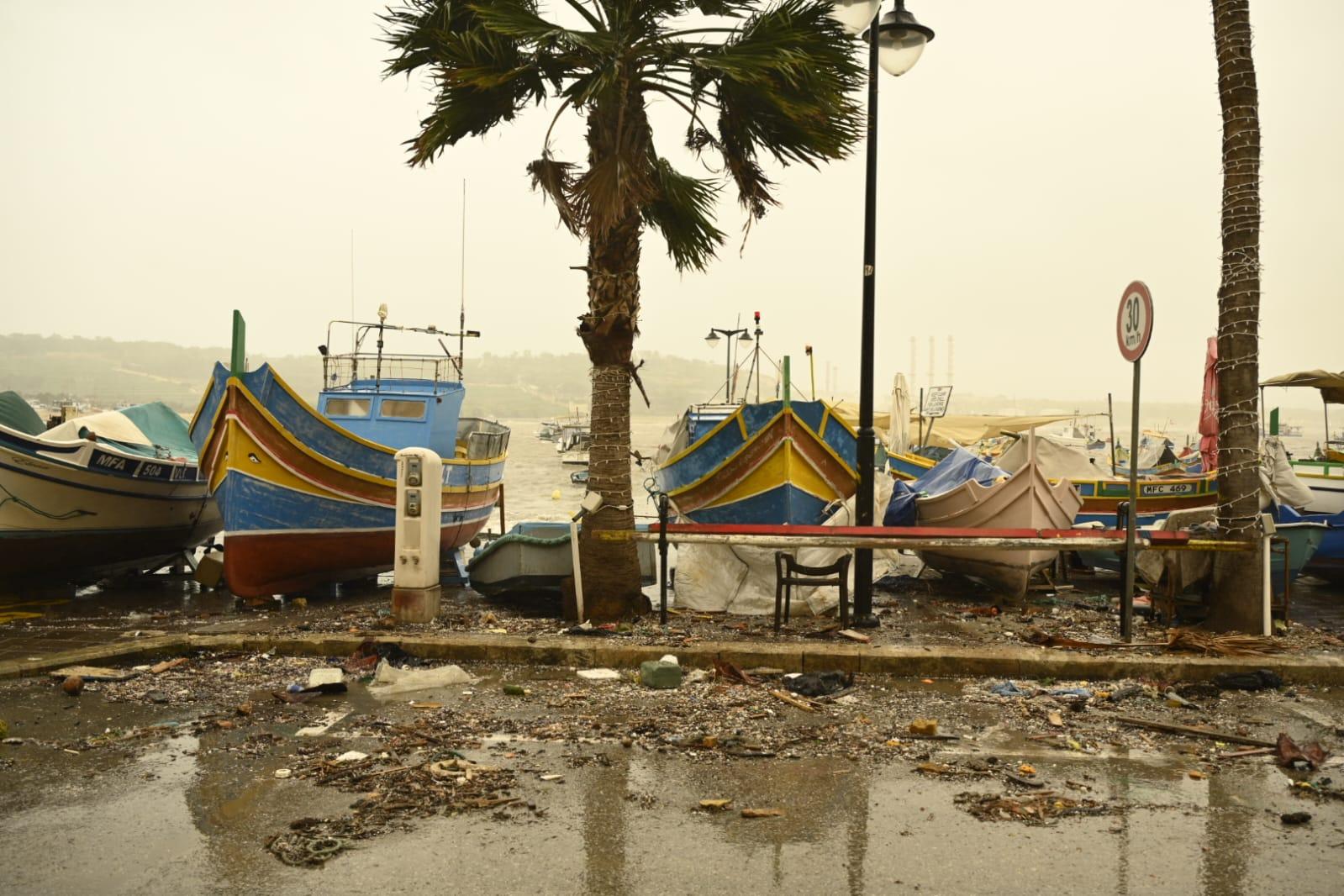 Severe winds damaged traditional luzzus according to Fishing association Photo: Matthew Mirabelli