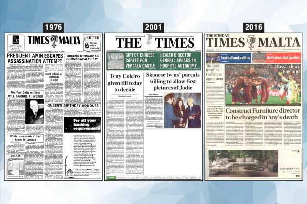June 12: The front page of Times of Malta 10, 25 and 50 years ago