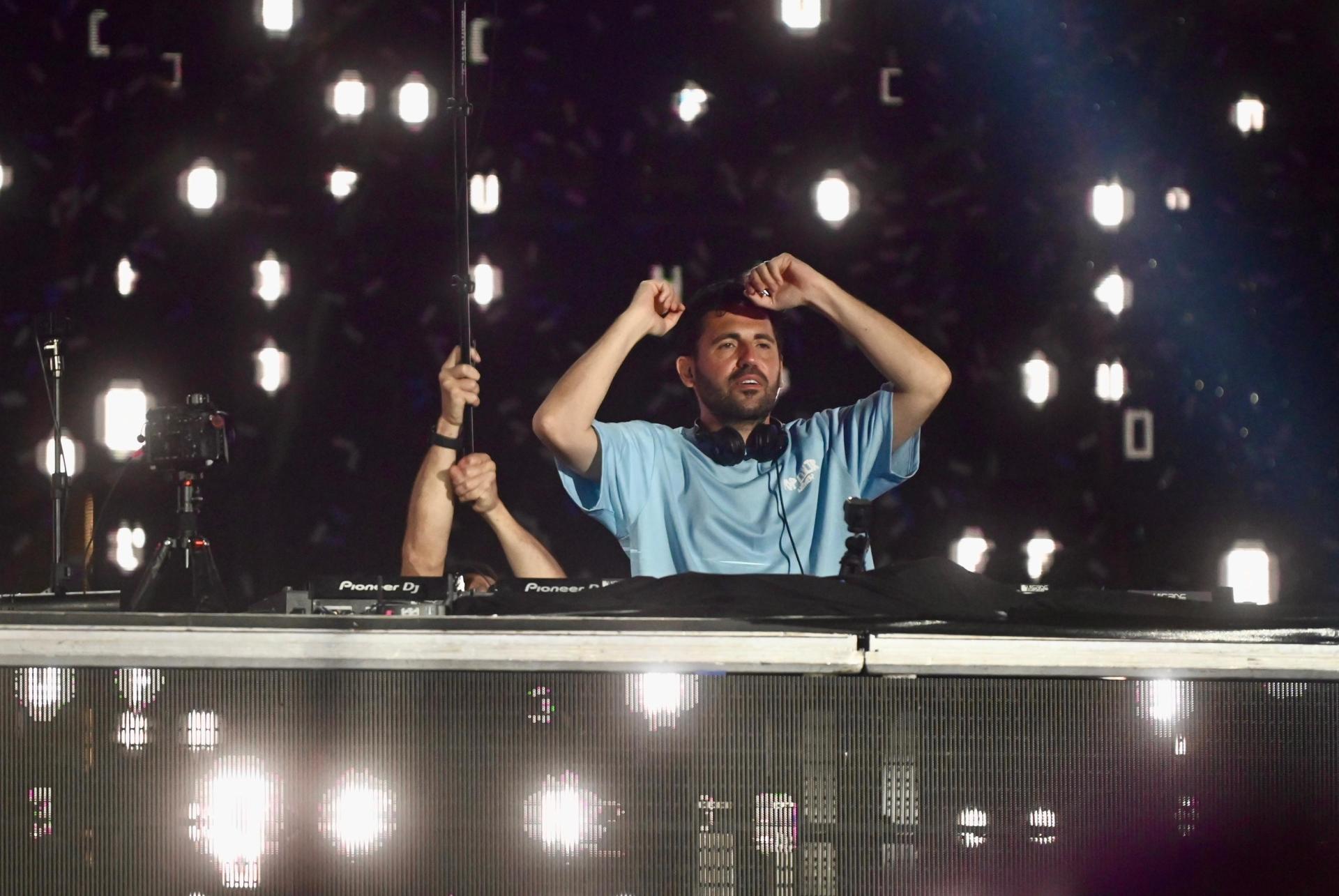 International DJ Dimitri Vegas entertaining the crowd at the PN "mass festival" in Luxol Ground. Photo: Jonathan Borg