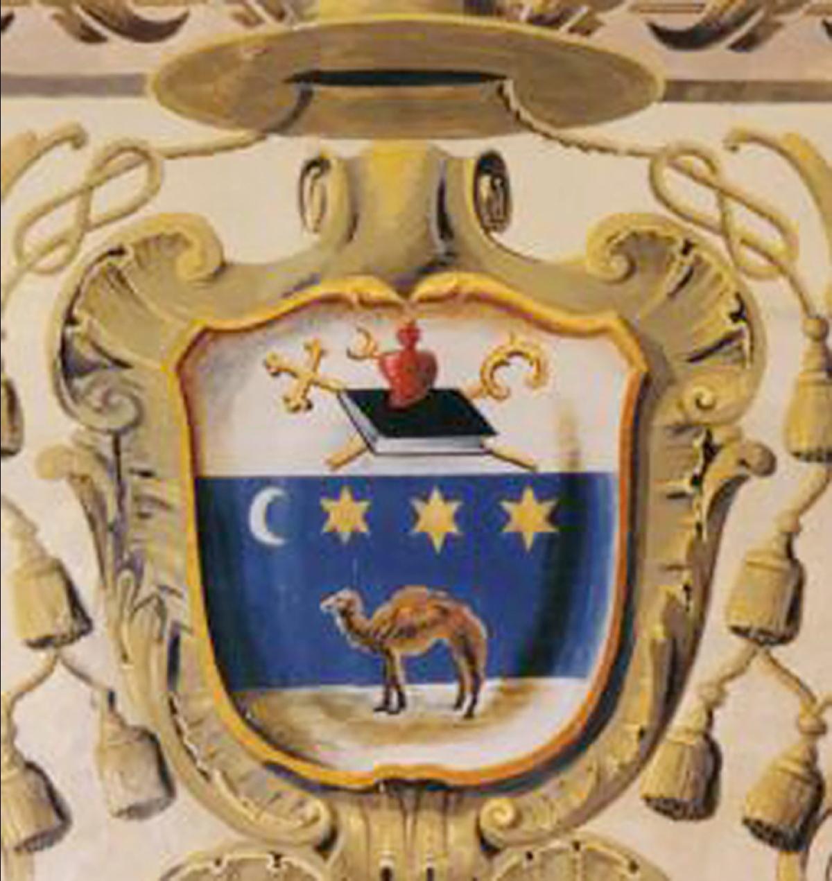 The episcopal coat of arms of Bishop Camilleri