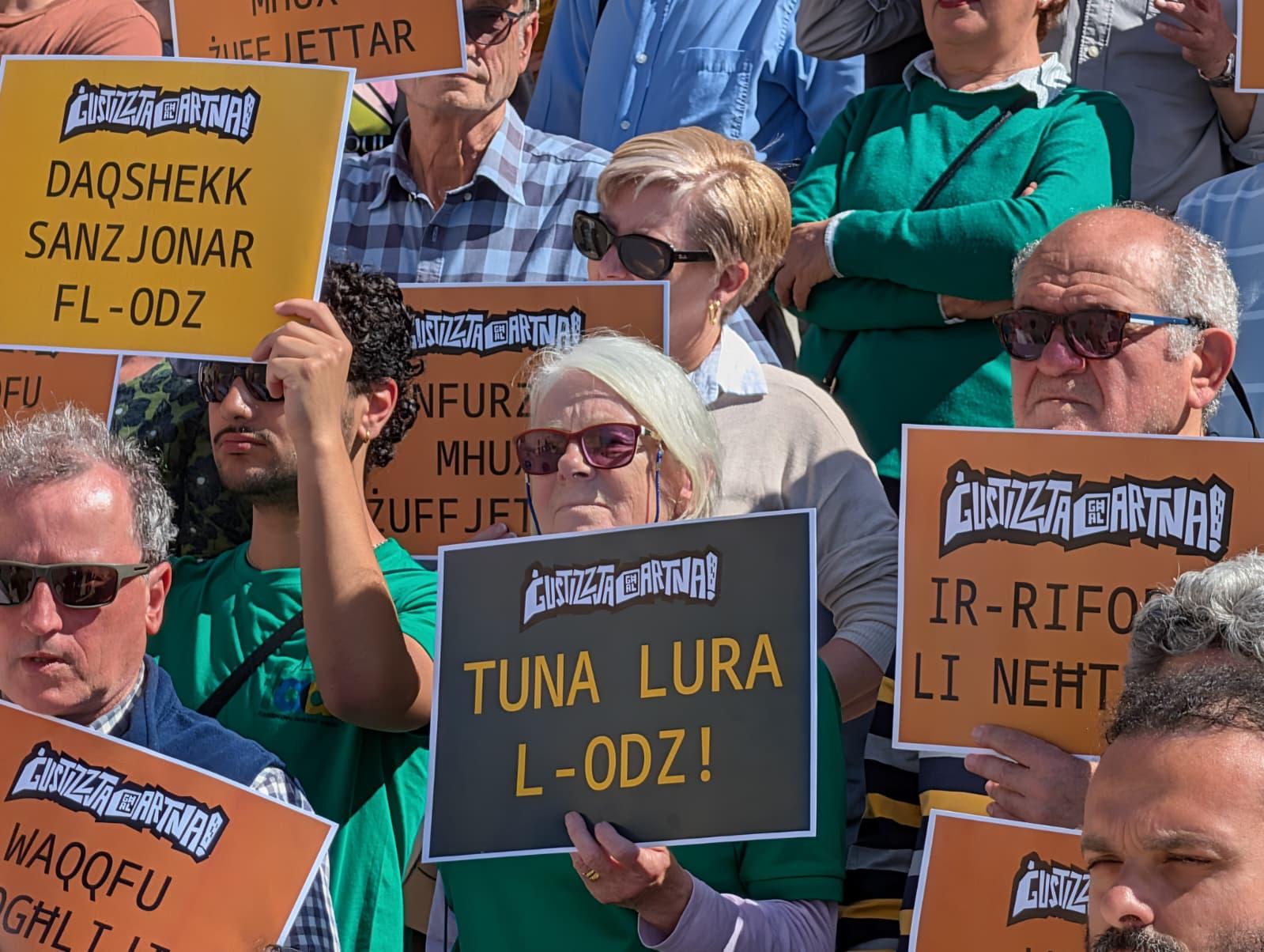 Ġustizzja Għal Artna presented their four proposals on Saturday morning. Photo: Chris Sant Fournier