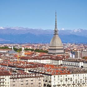 The Mole Antonelliana, originally designed to be a Jewish synagogue, now houses the National Museum of Cinema.