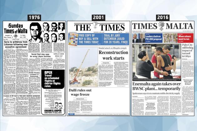 June 13: The front page of Times of Malta 10, 25 and 50 years ago