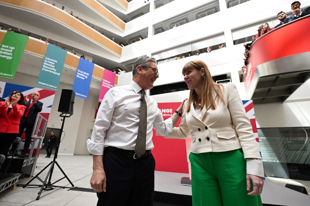 Keir Starmer and Angela Rayner pictured a month before the 2024 UK general election. Photo: AFP
