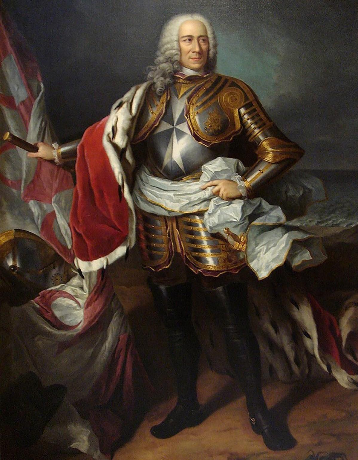 Portrait by Pierre Bernard (1704-77) of Grand Master Emanuel Pinto de Fonseca in c. 1745. Photo: Heritage Malta