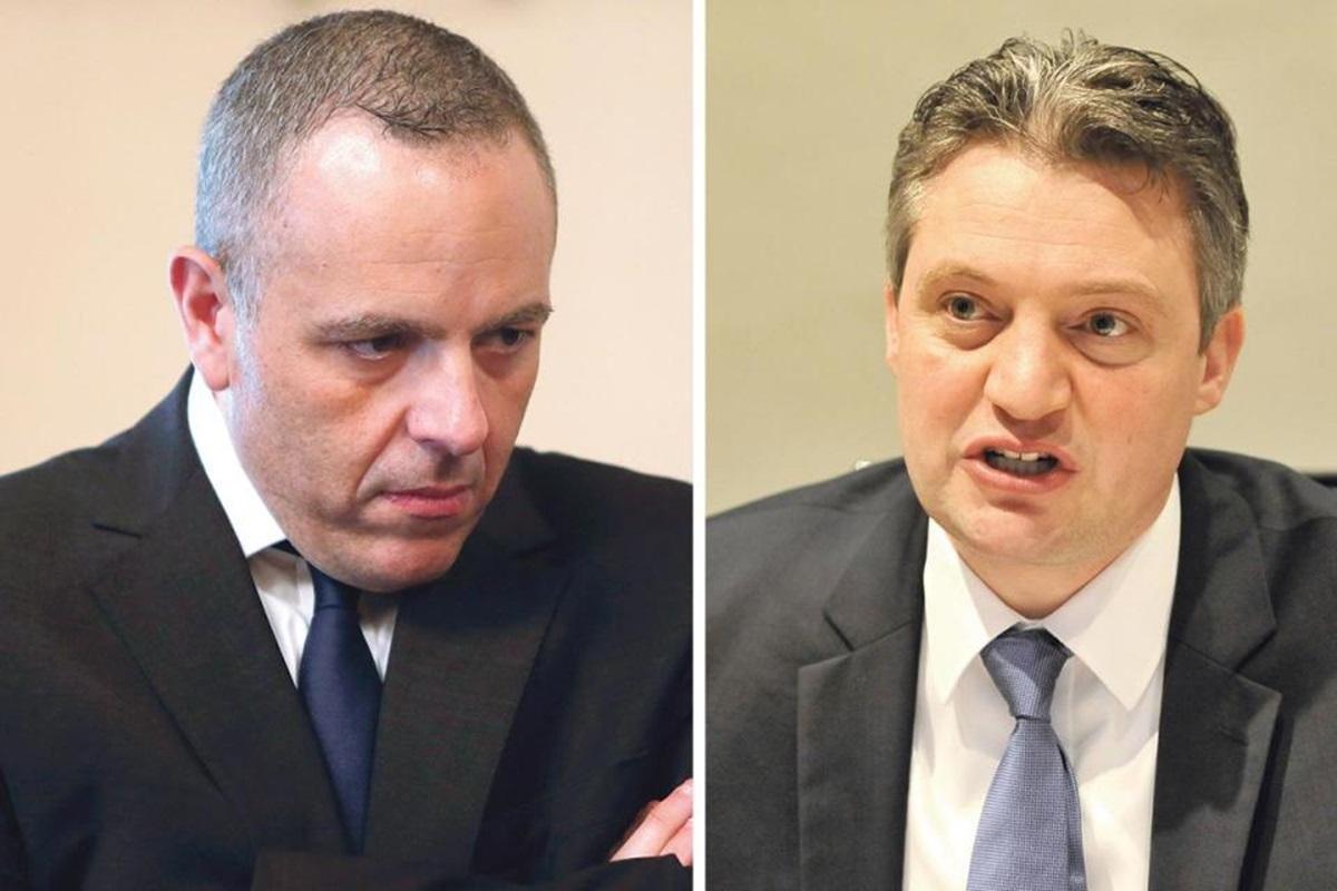 Keith Schembri (left) and Konrad Mizzi have been charged over the Panama scandal.