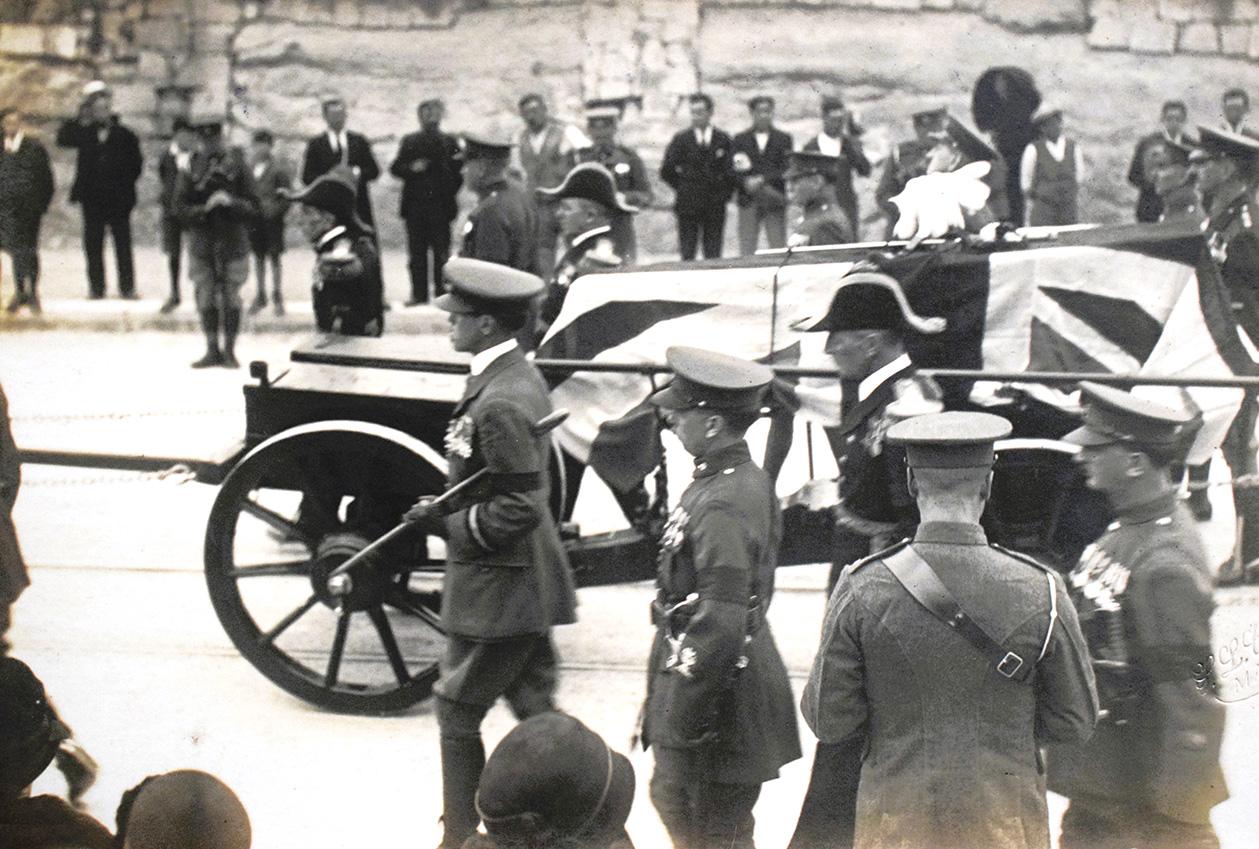 Postcard of the funeral of governor Congreve, February 28, 1927