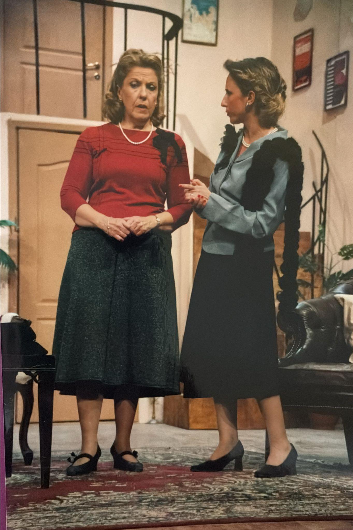 Marylu Coppini with Isabel Warrington in Present Laughter.