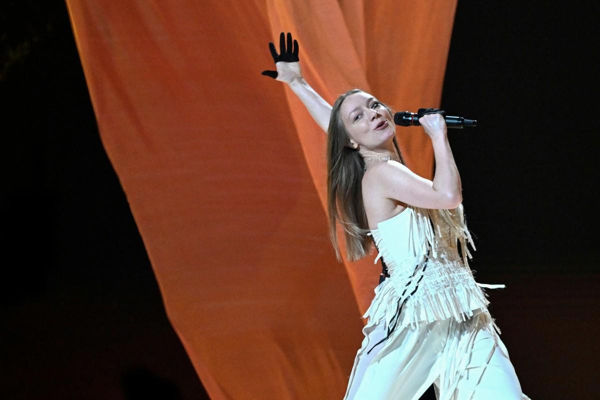 Ukrainian singer Victoria Leleka, aka Leleka, representing Ukraine with the song 'Ridnym'. Photo: AFP