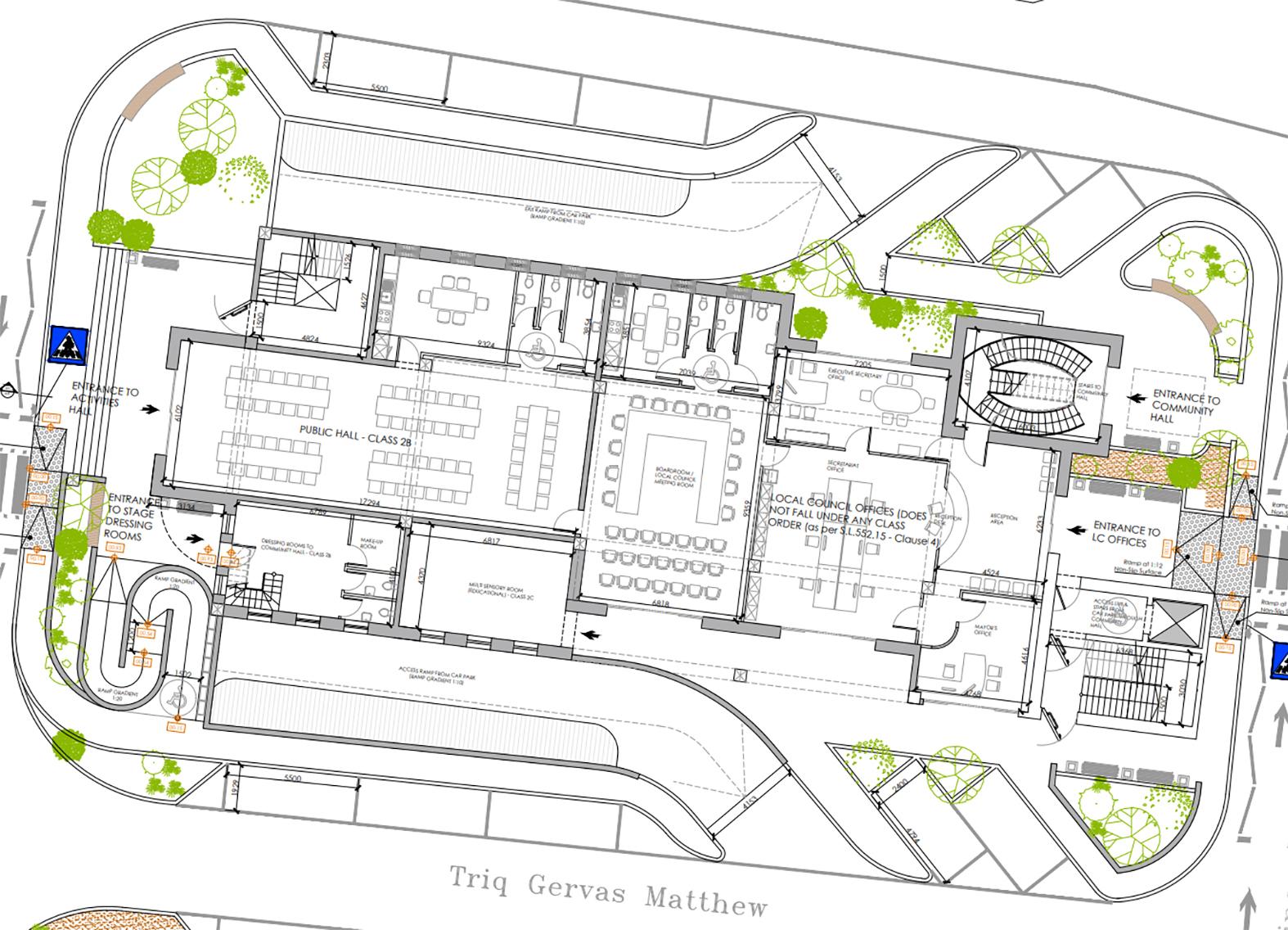 The ground floor will house council offices. Graphic: Planning Authority
