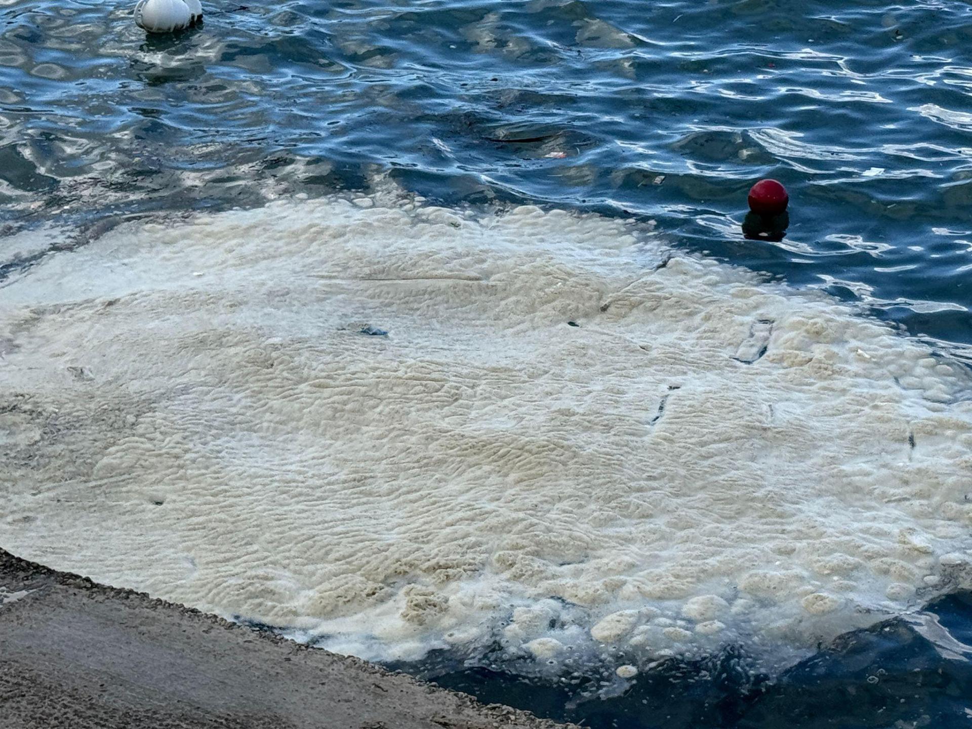 The patch of foam located in St Paul's Bay.