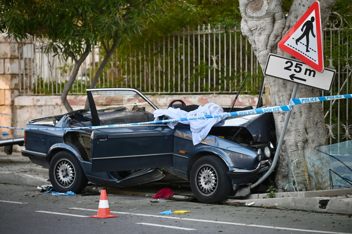 The driver was taken to hospital. Photo: Jonathan Borg